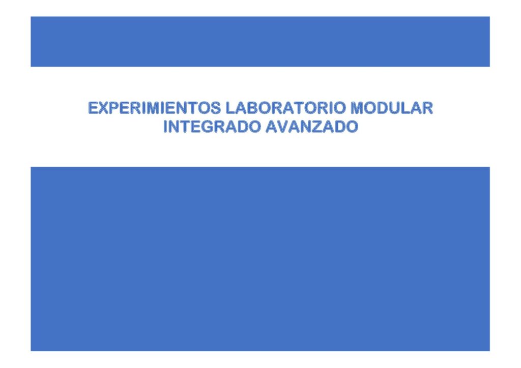 thumbnail of EXPERIMIENTOS LABORATORIO MODULAR INTEGRADO AVANZADO